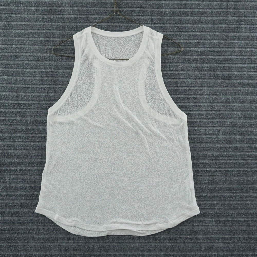 Lululemon Tank Top Womens 4 White Burnout Racerback Athletic